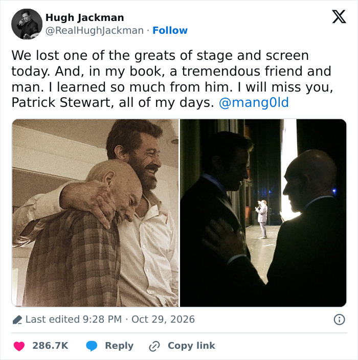 Patrick Stewart Fans Hit With Devastating Realization After Co-Star’s Emotional Tribute To Late Actor