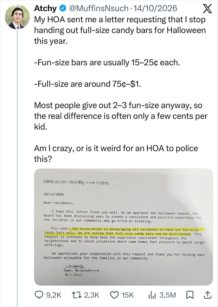 HOA Decides Halloween Candy Needs Regulations, Residents Can&rsquo;t Believe This Is Real